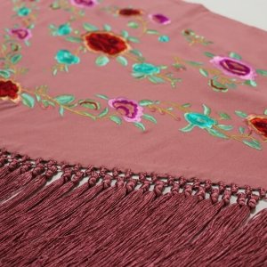 MANTON BORDADO NIÑA FLECO MOÑA CORTA ROSA NUDE