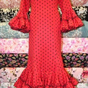 TRAJE DE FLAMENCA CON MANGAS. REF.HINOJO